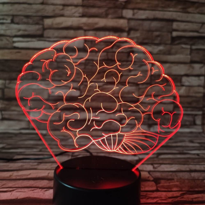 Agy 7 színű 3D led lámpa