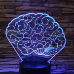 Agy 7 színű 3D led lámpa