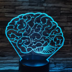Agy 7 színű 3D led lámpa