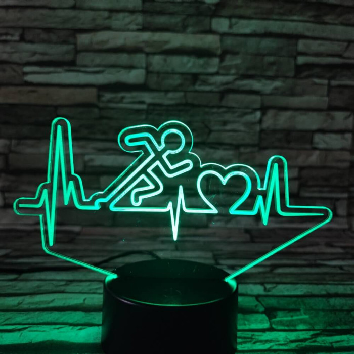 Futás az életért 7 színű 3D led lámpa