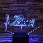 Futás az életért 7 színű 3D led lámpa
