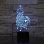 Láma 7 színű 3D led lámpa