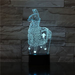Láma 7 színű 3D led lámpa