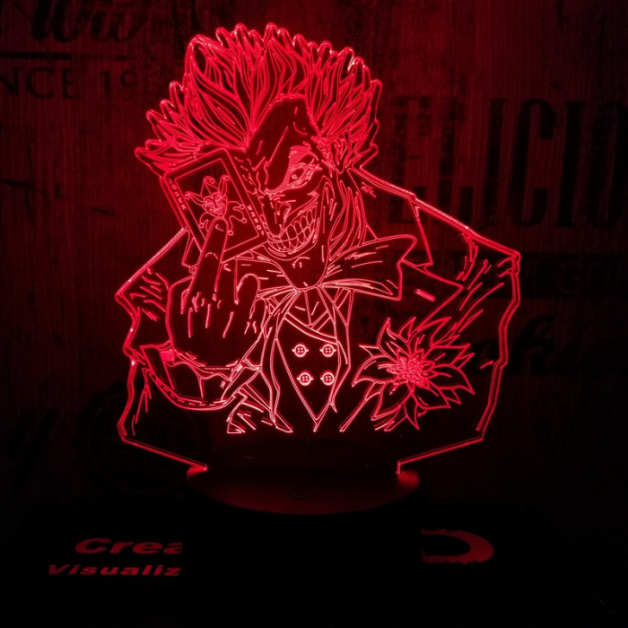 Joker 7 színű 3D led lámpa