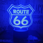 66 Road  3D led lámpa