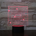 Packman  7 színű 3D led lámpa