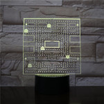 Packman  7 színű 3D led lámpa