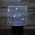 Packman  7 színű 3D led lámpa