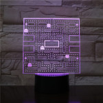 Packman  7 színű 3D led lámpa