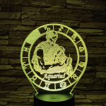 Vízöntő Horoszkóp 7 színű 3D led lámpa
