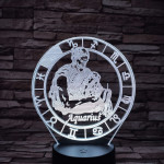 Vízöntő Horoszkóp 7 színű 3D led lámpa