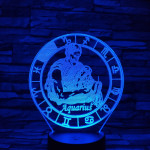 Vízöntő Horoszkóp 7 színű 3D led lámpa