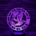 Szűz Horoszkóp 7 színű 3D led lámpa