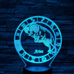 Kos Horoszkóp 7 színű 3D led lámpa