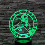 Oroszlán Horoszkóp 7 színű 3D led lámpa