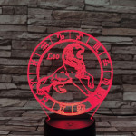 Oroszlán Horoszkóp 7 színű 3D led lámpa