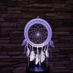 Indián álomfogó amulett 7 színű 3D led lámpa