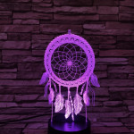 Indián álomfogó amulett 7 színű 3D led lámpa