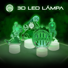 Ferencváros labdarugó 3d led lámpa távirányítóval