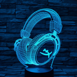 Fülhallgató 7 színű 3D led lámpa
