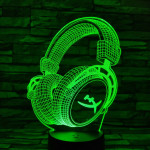 Fülhallgató 7 színű 3D led lámpa
