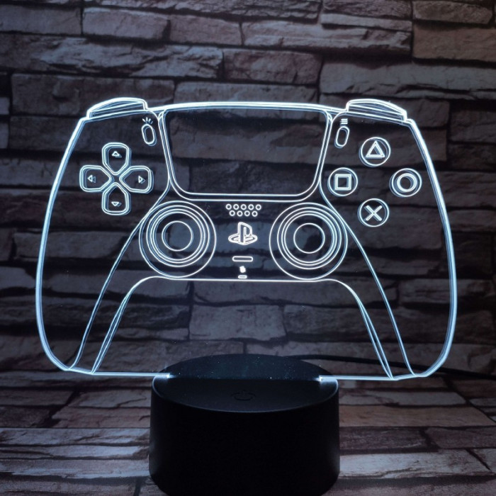 Kontroller 7 színű 3D led lámpa