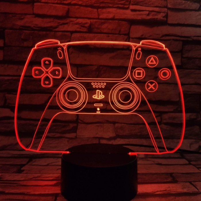 Kontroller 7 színű 3D led lámpa