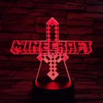Minecraft  7 színű 3D led lámpa