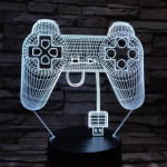 Kontroller 7 színű 3D led lámpa