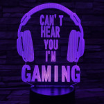 Gamer 7 színű 3D led lámpa