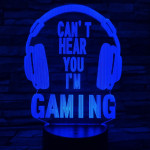 Gamer 7 színű 3D led lámpa