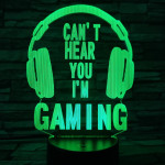 Gamer 7 színű 3D led lámpa