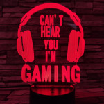 Gamer 7 színű 3D led lámpa