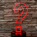 Kérdőjel 7 színű 3D led lámpa