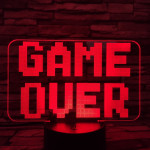 Game Over 7 színű 3D led lámpa