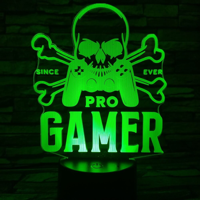 Gamer 7 színű 3D led lámpa