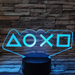 Játék ikonok 7 színű 3D led lámpa