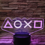 Játék ikonok 7 színű 3D led lámpa