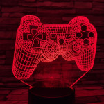 Kontroller 7 színű 3D led lámpa
