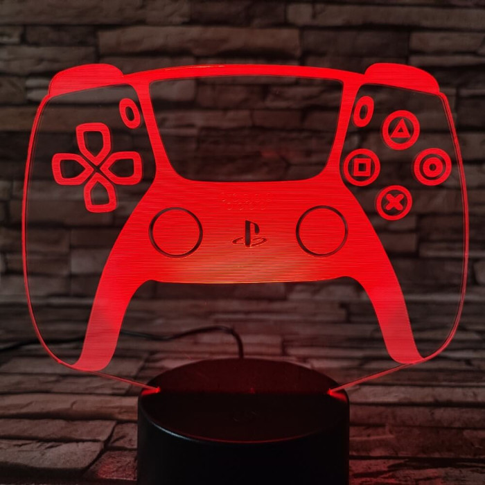 Kontroller Ps5 7 színű 3D led lámpa