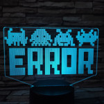 ERROR 7 színű 3D led lámpa