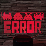 ERROR 7 színű 3D led lámpa