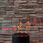 Konzol evolúció 7 színű 3D led lámpa