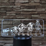 Konzol evolúció 7 színű 3D led lámpa