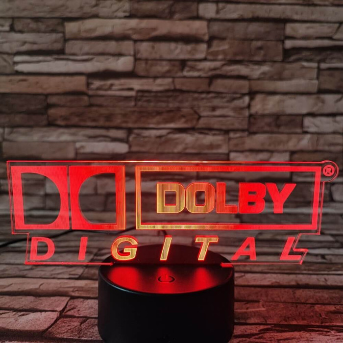 Dolby Digital 7 színű 3D led lámpa