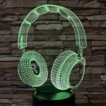 Fülhallgató 2 7 színű 3D led lámpa