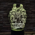 Naruto-csoport 7 színű 3D led lámpa