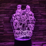 Naruto-csoport 7 színű 3D led lámpa