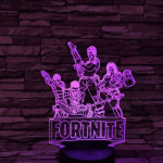 Fortnite 7 színű 3D led lámpa