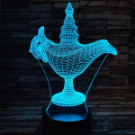 Csodalámpa 7 színű 3D led lámpa